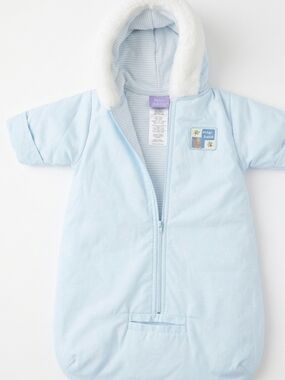 Peter Rabbit Blue Snow Bunting Carseat Coat With Fur Hood 0-6M